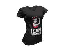Load image into Gallery viewer, ICAN Woman &quot;Can Do&quot; V-Neck T-Shirt