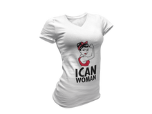 Load image into Gallery viewer, ICAN Woman &quot;Can Do&quot; V-Neck T-Shirt