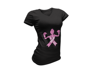 Can Conquer Cancer V-Neck T-Shirt